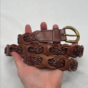 Vintage Laura Gayle Brown Leather Double Braided Belt